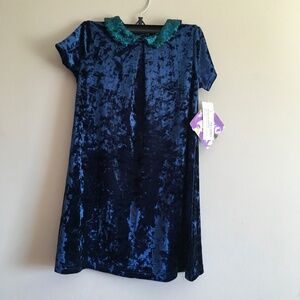 Blueberi Boulevard Velvet Sequin Dress for Little Girl size 4T.